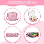 Kids Rolling Backpack for Girls Cute Bowknot Ribbon Backpacks with Wheels for Elementary Students School Trolley Bag on Wheels