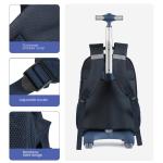 School Rolling Backpack with Wheels for Boys Football School Wheeled Backpack Set With Lunch Box Kids Travel Luggage Bags