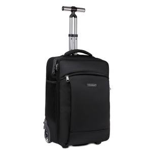Rolling Backpack for Men Adults Business Carry on Luggage Laptop Wheeled Backpack Travel Suitcase Trolley Bag with Wheels,Black