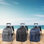 Travel Backpack with Wheels Lightweight Trolley Business Cabin Bag Rolling Laptop Briefcase for Women Men Business Travel Adults