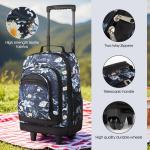 20 Inch Rolling Backpacks For Adults Large Capacity Backpack with Wheels Trolley Suitcase Wheeled Bag Laptop Backpack
