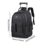 Travel Backpack with Wheels Lightweight Trolley Business Cabin Bag Rolling Laptop Briefcase for Women Men Business Travel Adults