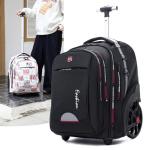 Waterproof Rolling Backpack for Women and Men Laptop Backpack with Wheels for Adults Carry on Backpack with Large Wheels for Tr