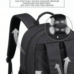 Rolling Backpack for Adults Outdoor Travel Laptop Backpack with Wheels Carry on Luggage Business Trip College Commute Travel Bag