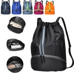 [Sports Yoga Fitness Backpack] Large Capacity Sports Drawstring Backpack-Outdoor Sports Basketball and Football Bag