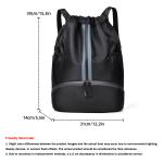 [Sports Yoga Fitness Backpack] Large Capacity Sports Drawstring Backpack-Outdoor Sports Basketball and Football Bag