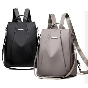 New fashion nylon solid color lightweight waterproof large capacity detachable shoulder strap multi functional women's backpack