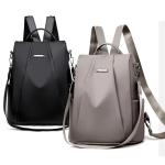 New fashion nylon solid color lightweight waterproof large capacity detachable shoulder strap multi functional women's backpack