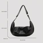 Stylish Dumpling Shaped PU Crossbody Bag for Men, Suitable for Casual Outings and Large Capacity Needs
