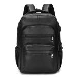 High QualityUSBCharging Backpack MenPULeather Large Capacity Computer Backpack School Backpack for Teenage Boys