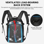 Travel Ski Boot Bag Backpack 50L Large Capacity Waterproof for Snowboard Boots Helmet Goggles Hang Skis Dry Wet Separation