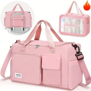 Fitness Sports Travel Bag Waterproof Duffel Weekender - Versatile Sports Travel Gym Bag with Dry & Wet Separation