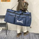 HOMEFISH Travel Bag Foldable Large Capacity Waterproof Business Sports Handbag Wear-Resistant Portable Multifunction Duffel Bags