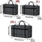 Portable Large Capacity Folding Clothing Storage Bag Hand-Held Duffel Bag Double Zipper Padded Bag Wardrobe Organizer Moving Bag