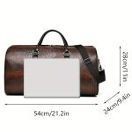 Large Capacity Retro Crocodile-Textured Travel Duffel Bag - Durable Unisex Vacation Luggage,  Versatile Gift for Men & Women