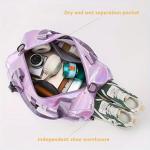 Large Capacity Women'S Nylon Travel Duffel Bag,Weekender Gym Tote with Shoe Compartment, Versatile Sports & Fitness Carry-On