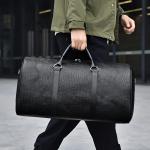 Large Capacity Retro Crocodile-Textured Travel Duffel Bag - Durable Unisex Vacation Luggage,  Versatile Gift for Men & Women