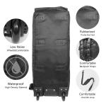 80L Rolling Duffle Bag with Wheels 31" Heavy-Duty Foldable Travel Duffel Bag Water-Resistant Wheeled Luggage with Shoulder Strap