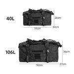 106L 40L Luggage Duffel Bag Camping Backpack Tactical Large Bag Men's Hiking  Mountaineering Trip Utility Gym Weekend Travel Bag
