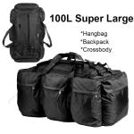 100L Camping Bag Travel Backpack Large Luggage for Men Outdoor Shoulder Hiking Trekking Tourist Tactical Carry-on Duffel Weekend