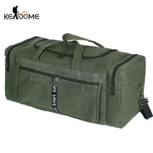 Large Canvas Travel Duffel Bag Waterproof Men's Shoulder Luggage Storage Bags Outdoor Trainning Fitness Sports Handbag XA927D