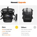 ADV Motorcycle Crash Bar Bag 8L*2pcs Bumper Duffel Side Bags with Shoulder Strap Luggage Dry Tool Carry PVC Travel Hiking
