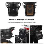 ADV Motorcycle Crash Bar Bag 8L*2pcs Bumper Duffel Side Bags with Shoulder Strap Luggage Dry Tool Carry PVC Travel Hiking