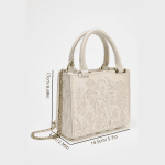 Pearl Mini Duffel HandBag, Women's Crossbody Bag with Chains, Fashionable Small Tote Bag Ladies Luxury Designer Bags