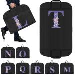 Hanging Clothes Dust Cover Organizer Dress Suit Coat Storage Bag Purple Flower Garment Bags Wardrobe Hanging Clothing Organizers