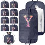 Zipper Clothes Dust-proof Cover Enclosed Pink Letter Pattern Household Garment Protector Fully Cover Bag Hanging Storage Bags