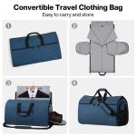 Mixi Carry On Garment Bag for Travel 56L Convertible Duffle Bag for Men Women 2 in 1 Hanging Luggage Suitcase Dress Suit Travel