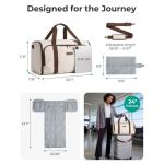 Garment Bag Duffle Bag for Travel Convertible 2 in 1 Suit Bag for Hanging Clothes Carry on Travel Bag with Shoes BagShoulder St