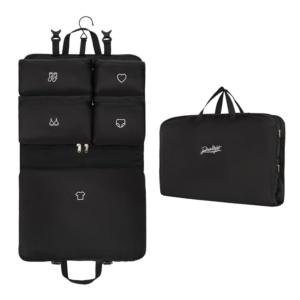 Hanging Packing Cubes Garment Bags for Travel and Storage Travel Apparel Bags for Men Women with 5 Solid Color Pockets Storage