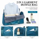 Convertible Carry on Garment Duffel Bag,Weekender Bag Hanging Suitcase Suit Business Travel Bag Men Business Travel Clothing Bag