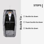Suit Garment Bag for Travel Large Garment Bags for Hanging Clothes Travel Foldable Suit Carrier with Shoulder Strap For Busines
