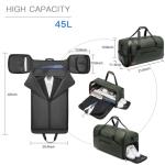 Garment Bags for Travel45L Carry on Convertible Garment Duffle bag for Men Women - 3 in 1 Hanging Suit Travel Bag with Shoulder