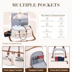 Convertible Garment Bag for Travel PU Leather Carry On Garment Duffle Bag for Men Women 2 in 1 Suit Travel Bags for Hanging Clo