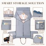 Convertible Garment Bag for Travel PU Leather Carry On Garment Duffle Bag for Men Women 2 in 1 Suit Travel Bags for Hanging Clo