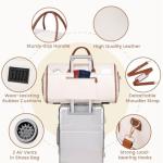 Convertible Garment Bag for Travel PU Leather Carry On Garment Duffle Bag for Men Women 2 in 1 Suit Travel Bags for Hanging Clo