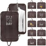 Non-Woven Dustproof Clothes Cover Dress Cover Suit Coat Food Print Storage Bag Garment Bags Wardrobe Hanging Clothing Organizer