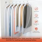Clear Garment Bags for Hanging Clothes48in Dress Clothing Suit Bags Coat for Sweater Closet Storage Dress Hanging Garment Trans