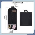 Garment Bag Suit Bag for Men Foldable Business Garment Cover Hanging Clothes Bag for Wardrobe Tuxedos Dresses Uniform