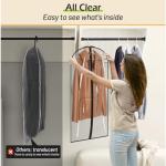 All Clear Garment Bags for Hanging Clothes 40" Suit Bags for Closet Storage Plastic Clothes Covers for Shirts Jackets Coats 6 P
