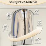 All Clear Garment Bags for Hanging Clothes 40" Suit Bags for Closet Storage Plastic Clothes Covers for Shirts Jackets Coats 6 P