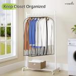 All Clear Garment Bags for Hanging Clothes 40" Suit Bags for Closet Storage Plastic Clothes Covers for Shirts Jackets Coats 6 P