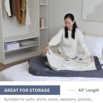 - 43" Garment Bags for Hanging Clothes Suit Bags for Men Travel with Car Garment Bags for Storage with Handle Clear Window and