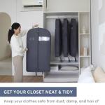 - 43" Garment Bags for Hanging Clothes Suit Bags for Men Travel with Car Garment Bags for Storage with Handle Clear Window and