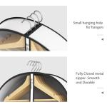 32" Garment Bags for Hanging Clothes 4" Gusseted - with Clear Window Breathable Fabric Metal Zipper Suit Coat Fur Protector for