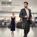 45L Garment Duffel Bag for Men, Suit Travel Bag with Hanging Garment Compartment, Waterproof Weekender Bag