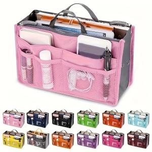 Multifunctional Bi-fold Storage Bag Double Zipper Large Capacity Storage Arrangement Makeup Toiletries Large Classification Bag